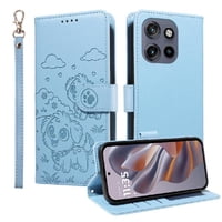 Funda Billetera Foxdock Compatible Con Motorola Edge 50 Neo 5G, Diseño Perrito Tierno, Ranuras Para Tarjetas Y Soporte Plegable