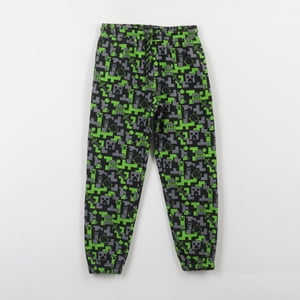 Pantalón De Buzo Niño Full Print Negro Minecraft