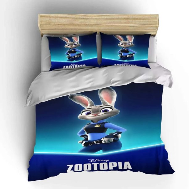 Crazy Animal City Duvet Cover Judy Nick Duvet Cover Anime Cartoon 3D Printing Sweet Fashion Exquisite Breathable Polyester Bed Sheets