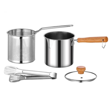 Bothyi - Olla Para Freír Con Cesta Coladora Y Pinzas Para Cocinar Chips De Cebolla