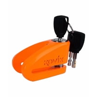 Genérico - Candado Disco Moto Kovix Kvz1 Metal Pulido Pasador 6Mm Naranja