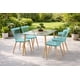 thumbnail image 1 of Comedor Mesa de Vidrio 120x80 + 4 Sillas Windsor Turquesa, 1 of 4