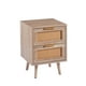 thumbnail image 1 of Velador Wood Brown 2 Cajones Y Rattan - Mesa De Noche, 1 of 3