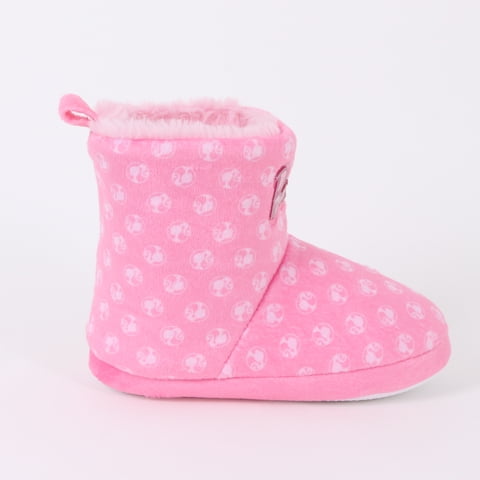 Pantufla Bota Niña Invernal Logo Print Rosado Barbie