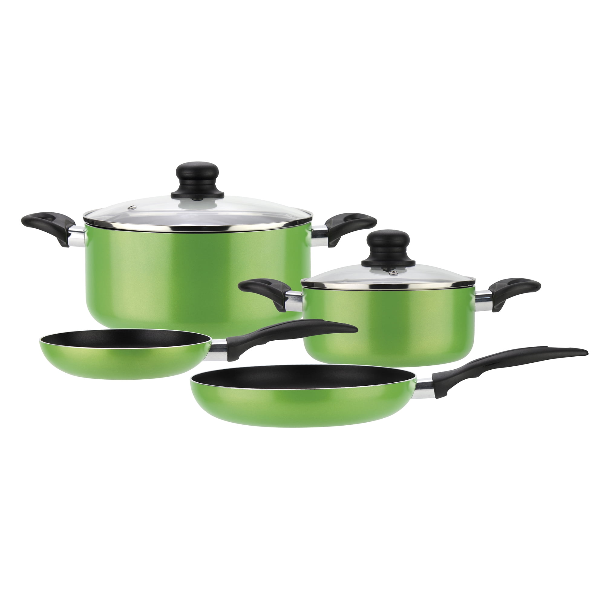 Fantuzzi - Batería De Cocina De Aluminio 6 Piezas Verde Gourmet