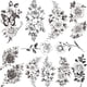 thumbnail image 2 of Tatuajes Temporales Tazimi 3D Rosa Negra con Flor x10 para Mujeres, 2 of 6