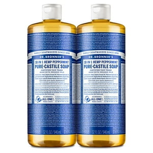Jabón Líquido Dr. Bronner'S Pure-Castile Peppermint 946 Ml, Paquete De 2