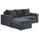 thumbnail image 4 of Sofá Bi-L + 2 Pouf Felpa Gris, 4 of 5