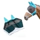 thumbnail image 2 of Máscara de mosca de caballo equino de malla fina con orejas 60% de protección UV (completa, teal M) - Máscara transpirable, ligera, 2 of 3