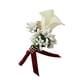 thumbnail image 5 of linda calla baya rhinestone novio nupcial boda ramillete crema + rojo vino, 5 of 5