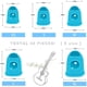 thumbnail image 3 of Protectores de dedos de silicona para guitarra, protectores de dedos para guitarra, protectores de dedos para ukelele, protectores de dedos para bajo, 5 tamaños, 40 unidades, 3 of 8