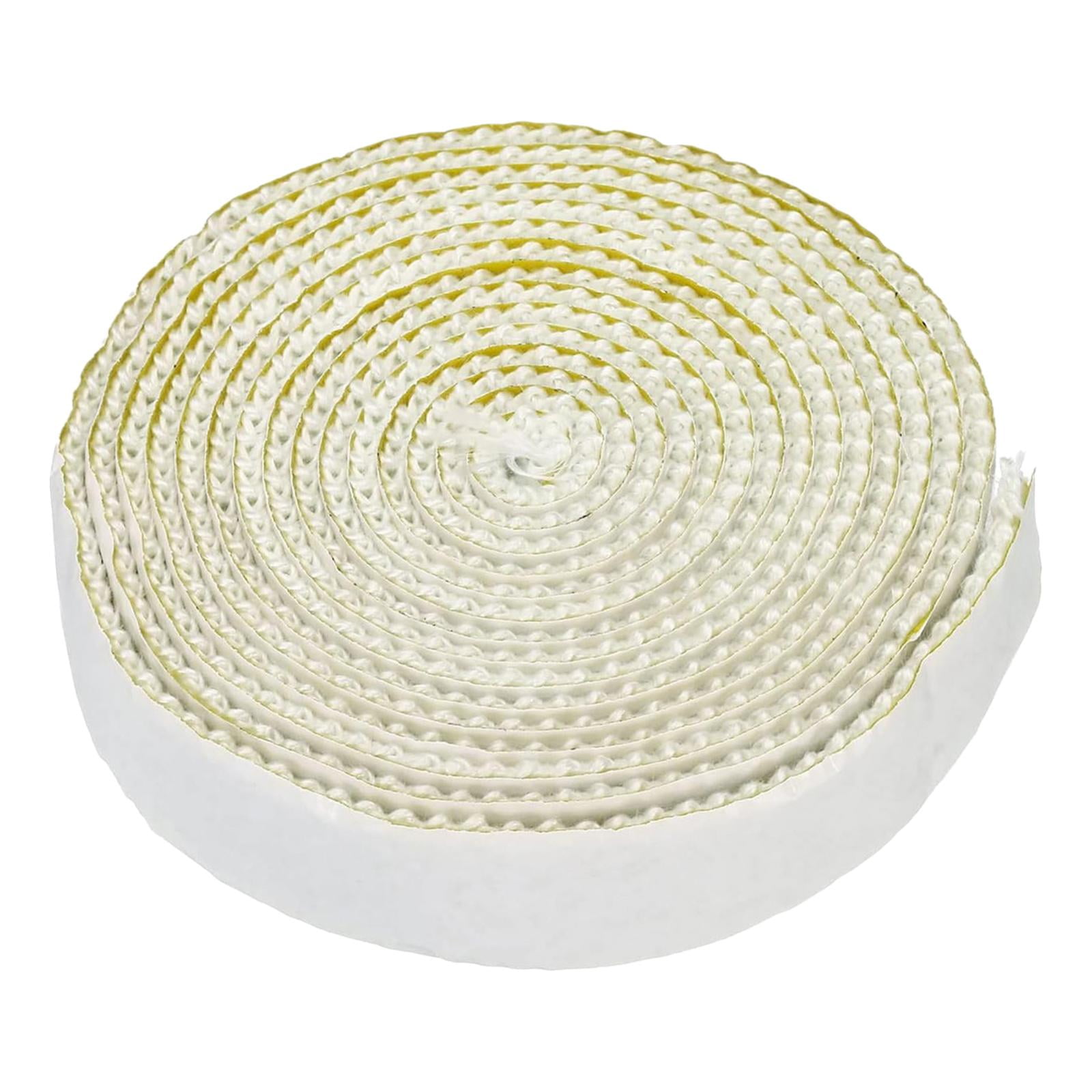 Magideal - Cuerda De Sellado Para Chimenea, Cuerda De Fibra De Vidrio, Cuerda De Junta Para Puerta De Estufa, Junta Plana Autoadhesiva, Cordón De Junta, Ignífuga 3 Mm X 12 Mm X 2 M