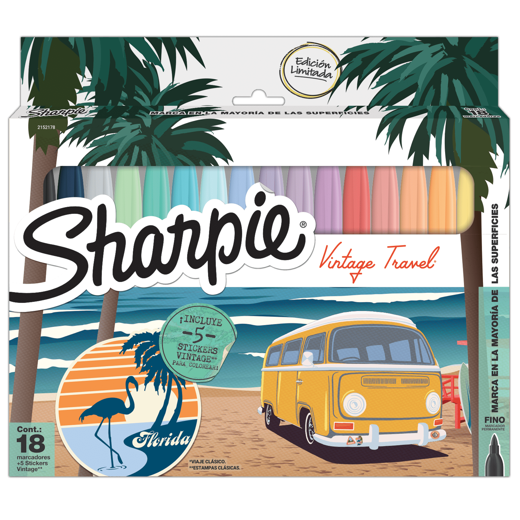 Marcadores Sharpie Vintage Travel Set 18 Colores