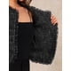 thumbnail image 5 of Chaqueta de Tweed a Cuadros INSPIRE CHIC para Mujeres Cuello Redondo Abotonada Elegante para el Trabajo, 5 of 6