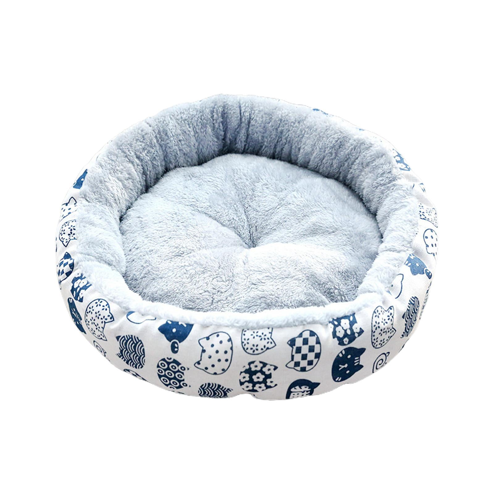 Magideal - Cama De Gato De Peluche Soft Snooze De 17 Pulgadas Inferior Impermeable Antideslizante Kitty Kennel Otoño Invierno Mascotas Cama Cojín Para , Gato Blanco