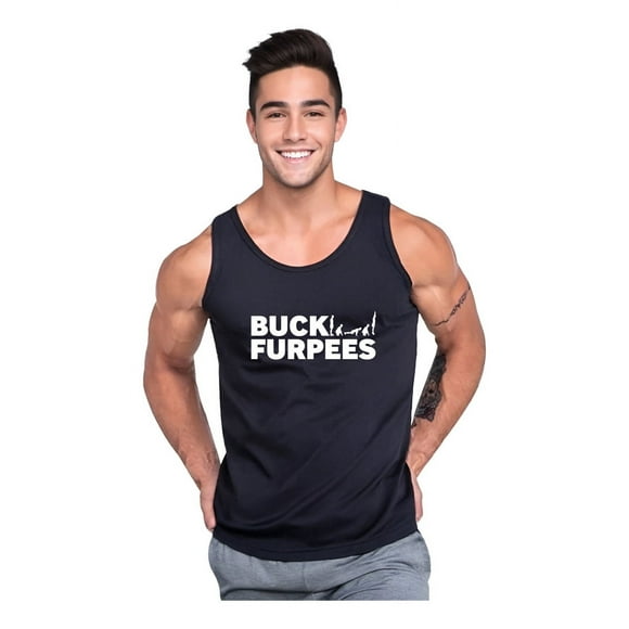 Polera Buck Furbies Crossfit Lover Odio Los Burpies Tank Talla L Negro Hombre