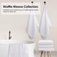 thumbnail image 5 of Juego de toallas de baño HOMEXCEL con forma de gofre de microfibra, paquete de 4 unidades, 140 x 70 cm, color blanco, 5 of 7