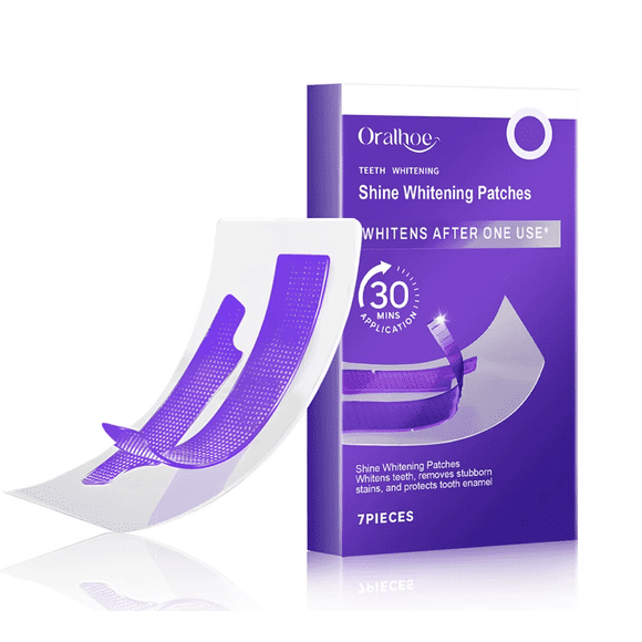 V34 Purple Whitestrips Whitening Booster Cintas Blanqueadoras Dientes 28 Unid