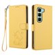 thumbnail image 1 of Infinix Hot 50 5G Funda Billetera con Estampado de Gato, Amarillo, 1 of 6