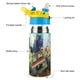 thumbnail image 3 of Los vecinos Green Botella de Agua con Tapa Pop Top de Un Toque, Acero Inoxidable, a Prueba de Fugas, para Deportes, Botella Infantil azul 12 oz, 3 of 6