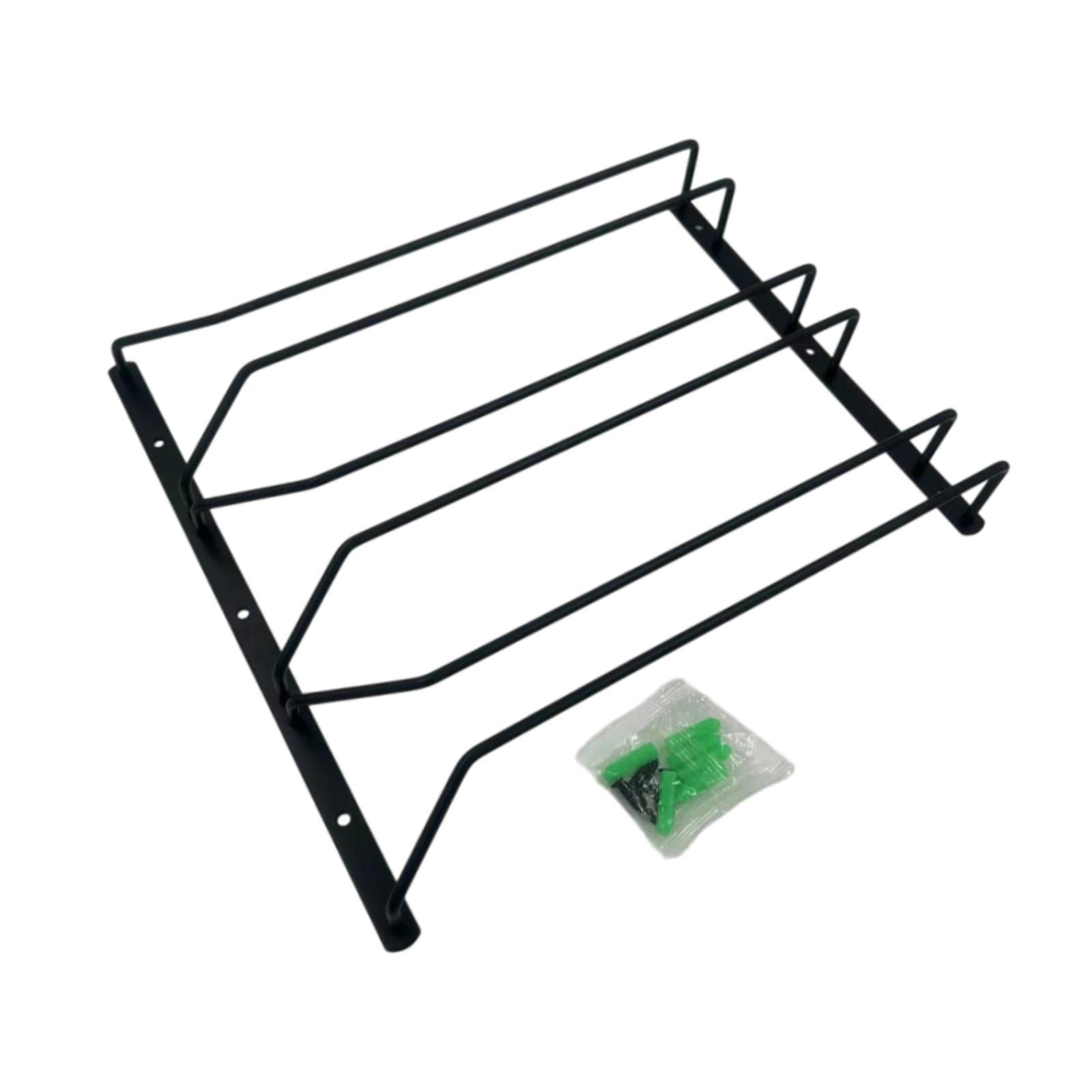 Magideal - Estante Para Copas De Vino, Estante Para Copas Colgantes Debajo Del Gabinete, Instalación De Tornillo Estable, Estante Para Copas De Vino Para Bar, Rv Triple Fila