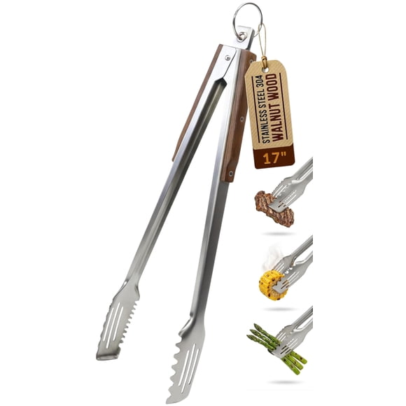Pinzas para parrilla Boxiki Kitchen de 17 pulgadas, acero inoxidable 304