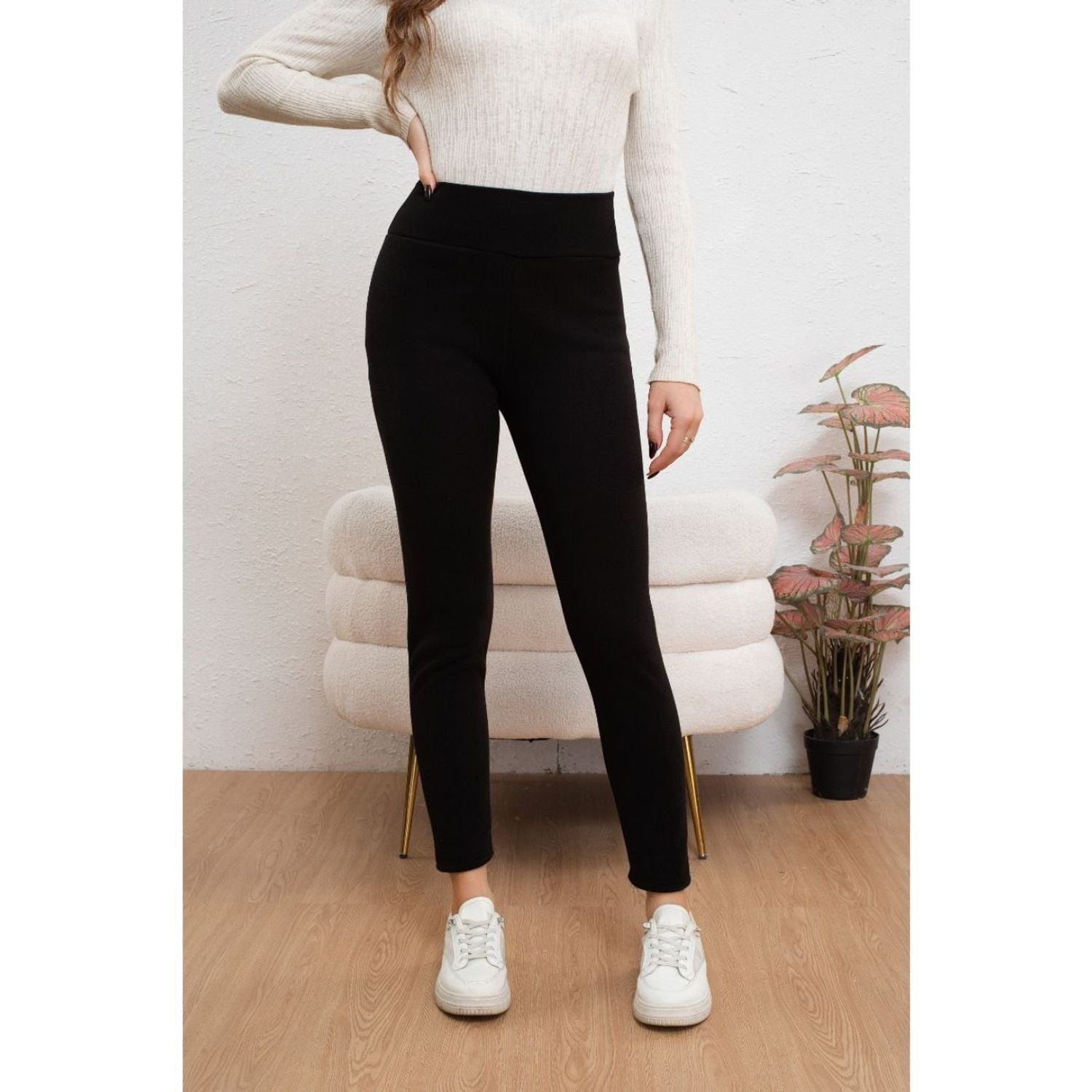 Likeshop - Pantalón Mujer Calza Gruesa Fleece Interior Frisado Invierno 2031