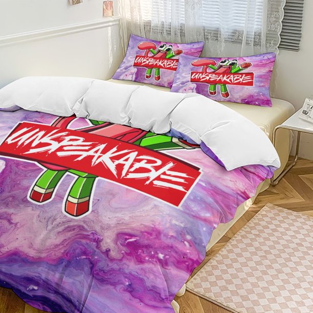 Purple Marble Unspeakable Comforter Set Soft 3 Pcs Twin Bedding Sets Thicken for All Season