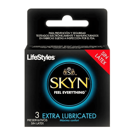 Preservativos Skyn Extra Lubricado Sin Latex 3 Condones