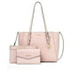 thumbnail image 1 of Cartera Womens Leather Mk Patten Crossbody Tote Handbag Powder Blush 3 piece, 1 of 8
