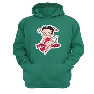 Genérico - Polerón Canguro Betyy Boop Verde Aguamarina Talla Xl Unisex