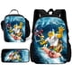 thumbnail image 1 of Cartoon cute S-spongebobS 3 pcs set Child School Backpack with Lunch Bags ,Pencil Bags ,School Bags for Boys Girls Best Gift, 1 of 3