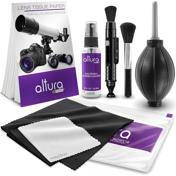 Kit de Limpieza de Lentes Altura Photo con 3 Paños y 50 Toallitas