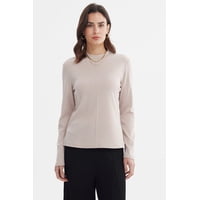 Fashionspark - Polera Mujer Rib Lisa Beige