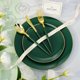 thumbnail image 3 of Set de Vajilla Bestluck 350 Piezas Verde con Borde Dorado, 3 of 3
