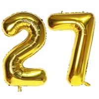 Balloon Number Ebaijquo 27, Papel De Aluminio Dorado De 27 Pulgadas