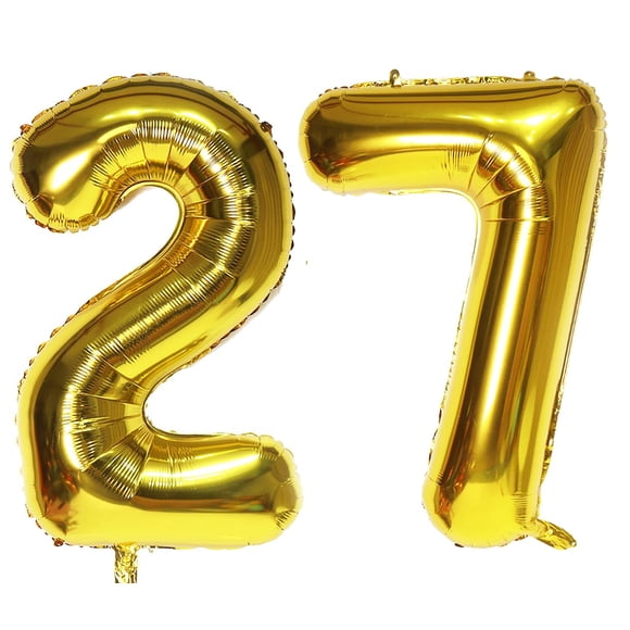 Balloon Number 27 Papel De Aluminio Dorado De 27 Pulgadas
