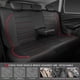thumbnail image 4 of Funda de asiento de coche CAR PASS Universal FIT de piel ribeteada, color negro y rojo, 4 of 9