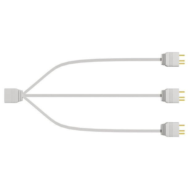 ARGB Splitter 5V 3Pin 1 A Tres/4 Conector Cable De Alimentación Para PC Computadora De Escritorio 1 A Tres