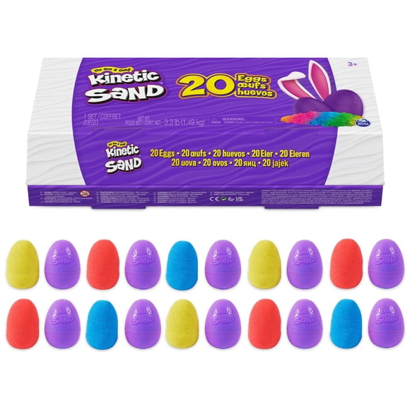Pack de 20 huevos para niños con funda de almacenamiento Play Sand Kinetic Sand