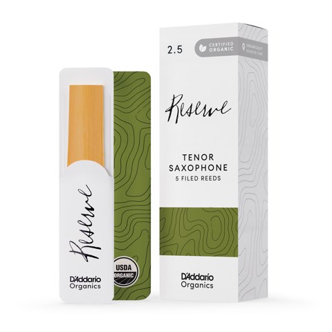 Cañas Saxo Tenor 2.5 Organic Reserve Pack 5 Odkr0525 Daddario