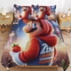 thumbnail image 1 of Super Mario 3-Piece Comforter Set for Bedroom Super Mario Bedding Set for Kids Adults Soft Microfiber Duvet Cover Set with Zipper Closure, 1 of 5