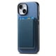 thumbnail image 4 of Funda de Cuero Magnética con Tarjetero para iPhone 15 Plus Cubierta Delgada Azul, 4 of 5