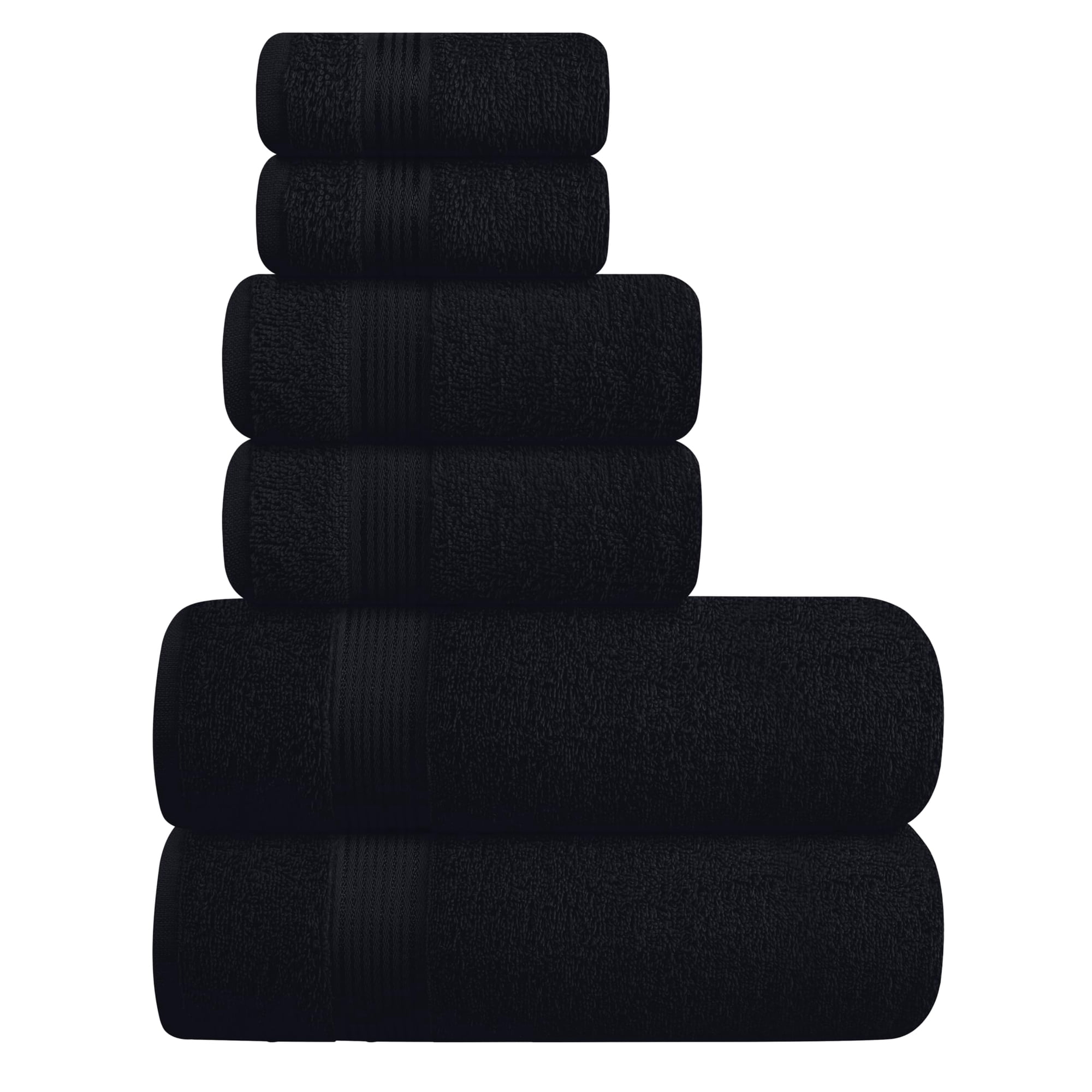 Juego De Toallas Belizzi Home Ultra Soft, 6 Unidades, Algodón, Color Negro