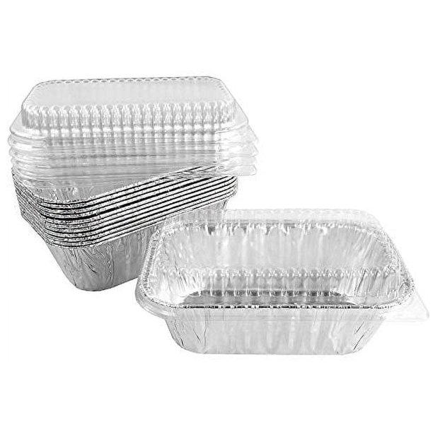 Molde para hornear Mini-Loaf de aluminio hecho a mano, 450 ml con tapa, 100 unidades