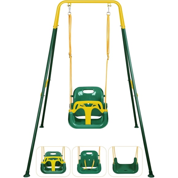Columpio infantil 3 en 1 plegable para interior y exterior