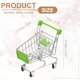 thumbnail image 2 of Mini Carrito de Compras, Carrito de Compras en Miniatura, Carrito de Supermercado Pequeño con Ruedas para Juego de Imitación Almacenamiento de Muñecas Juguete Tienda Casa de Muñecas Regalo, Verde, 2 of 6