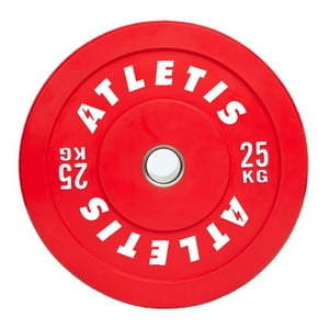 Atletis - Disco Olímpico Bumper Competición 25 Kg Rojo