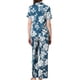 thumbnail image 3 of INSPIRE CHIC Conjunto de Pijama de Satén para Mujer Seda Floral Manga Corta Top y Pantalones 2 Piezas Pijamas XS Azul, 3 of 6