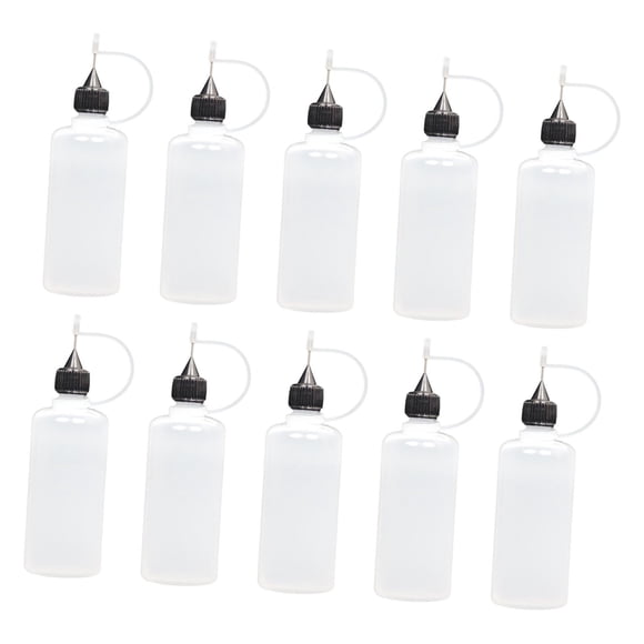 10 Botellas Aplicadoras De Punta De Precisión Duraderas Para Teñir Tarjetas Quilling, 60 Ml